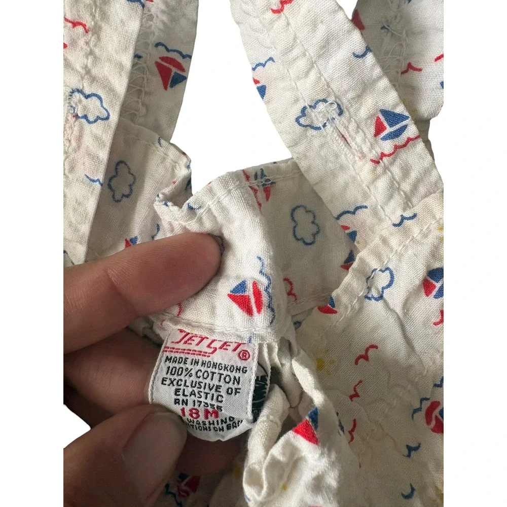 Jet Set Sailboat Romper 18M‎ Vintage Toddler One Piece Sunsuit Made In Hong Kong